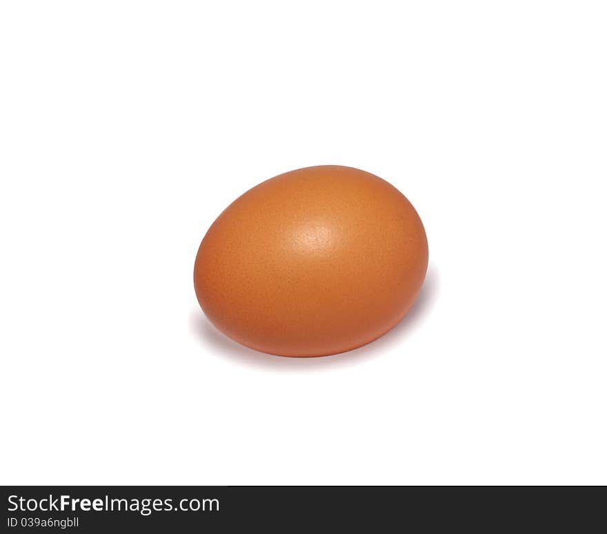 Single Egg On A White Background