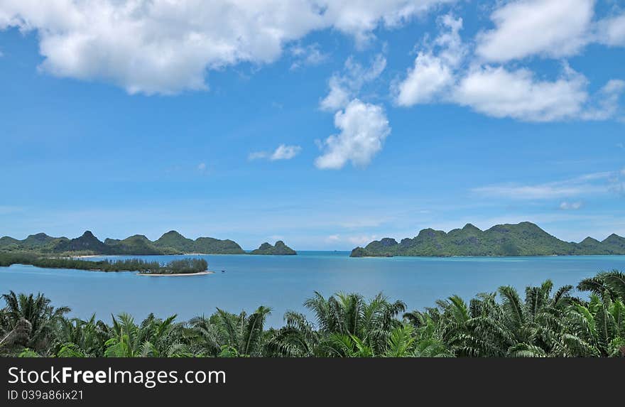 Blue sky and blue sea. Blue sky and blue sea