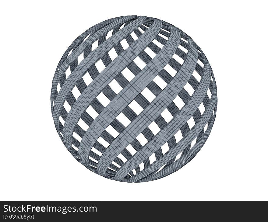 Abstract sphere. Isolated on white background.