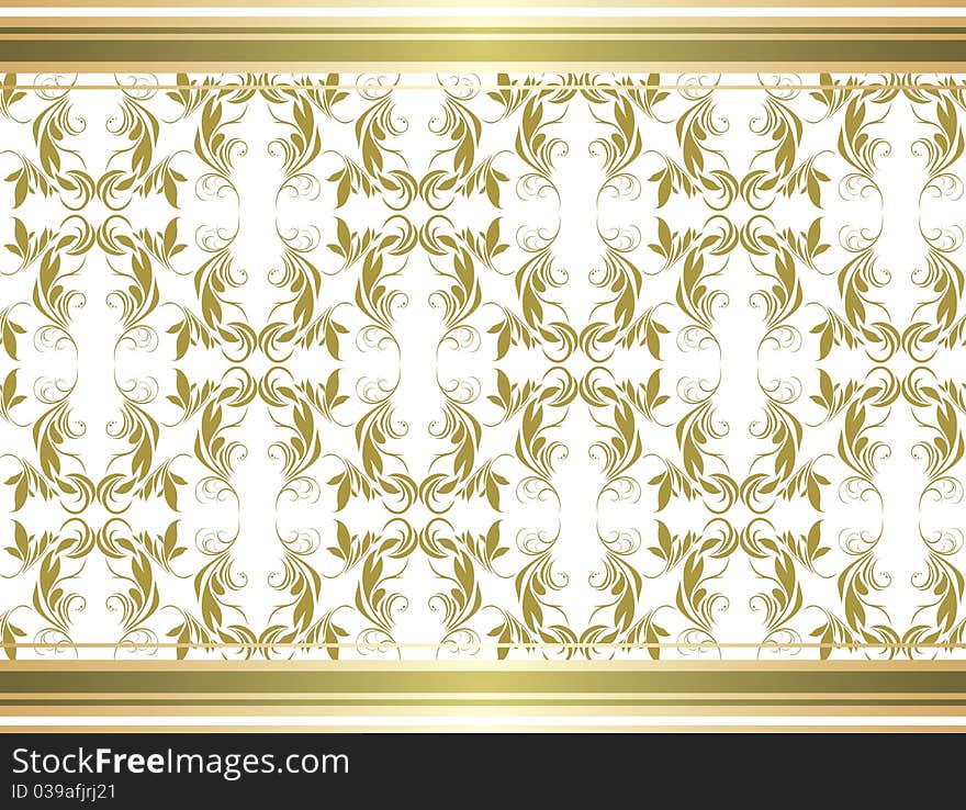 Decorative retro background. Isolated on the white. Illustration