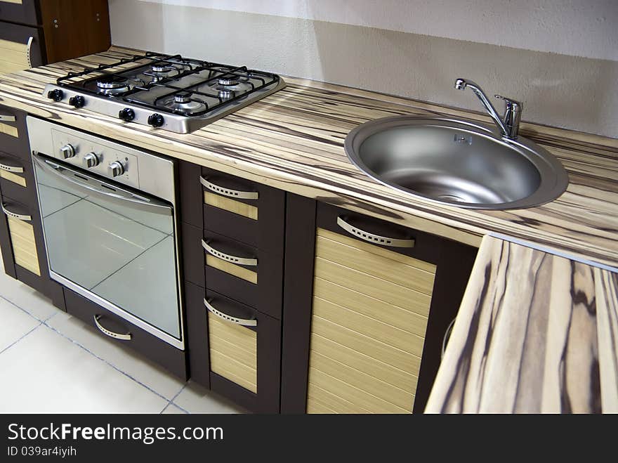 Kitchen indoor. Element of design.