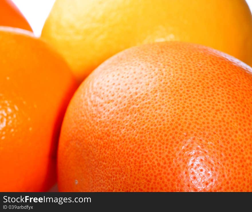 Citrus fruits: orange, grapefruit