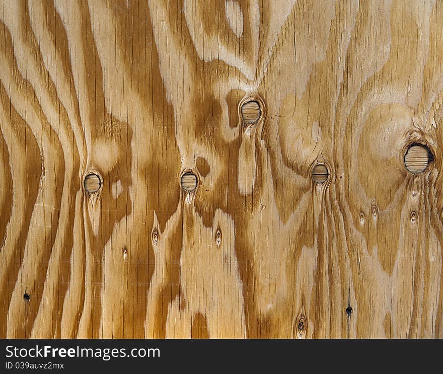 Wood grain with knot holes