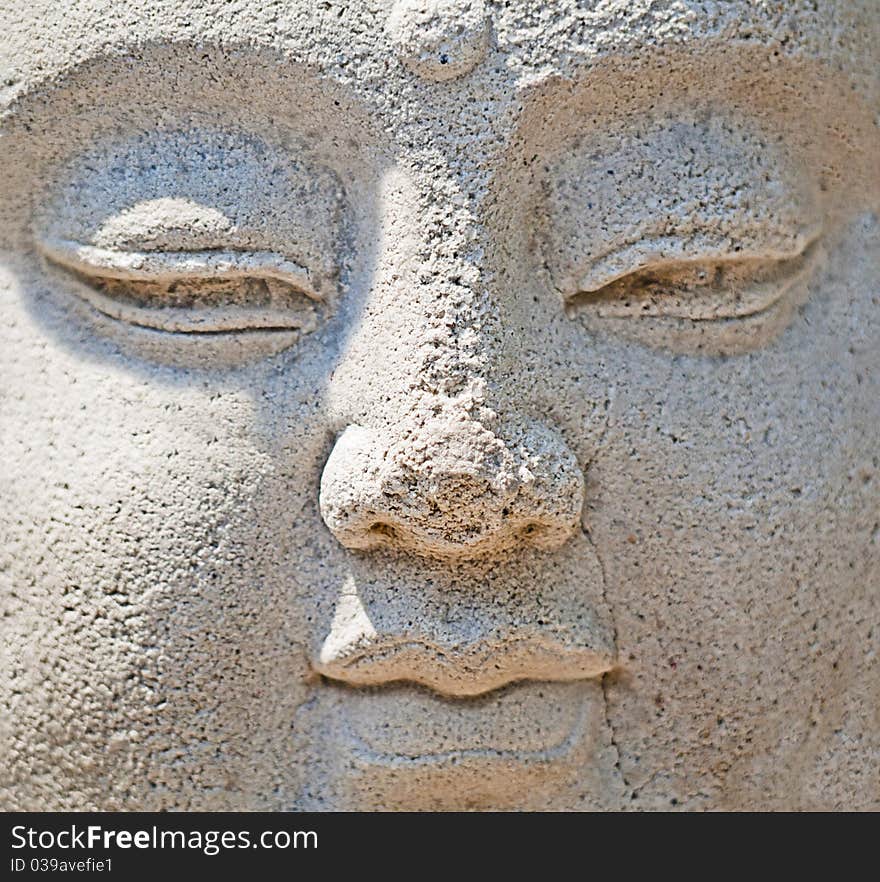 Close-up of ancient buddha