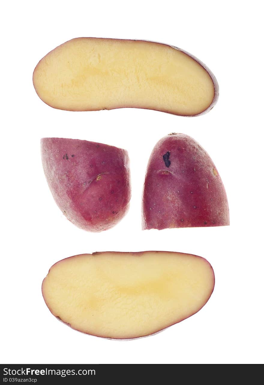 Baby Red Potato Slices Background