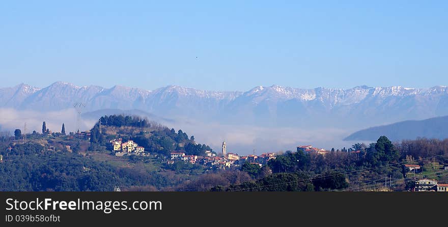 View of appennini mountains,in italy. View of appennini mountains,in italy