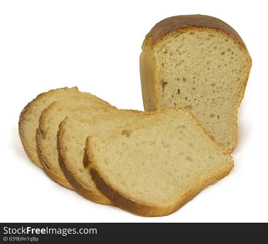 Bread isolated on white background