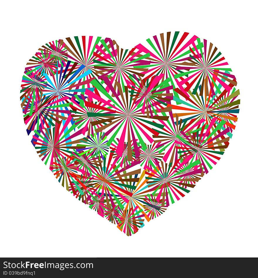 Colorful heart for valentine