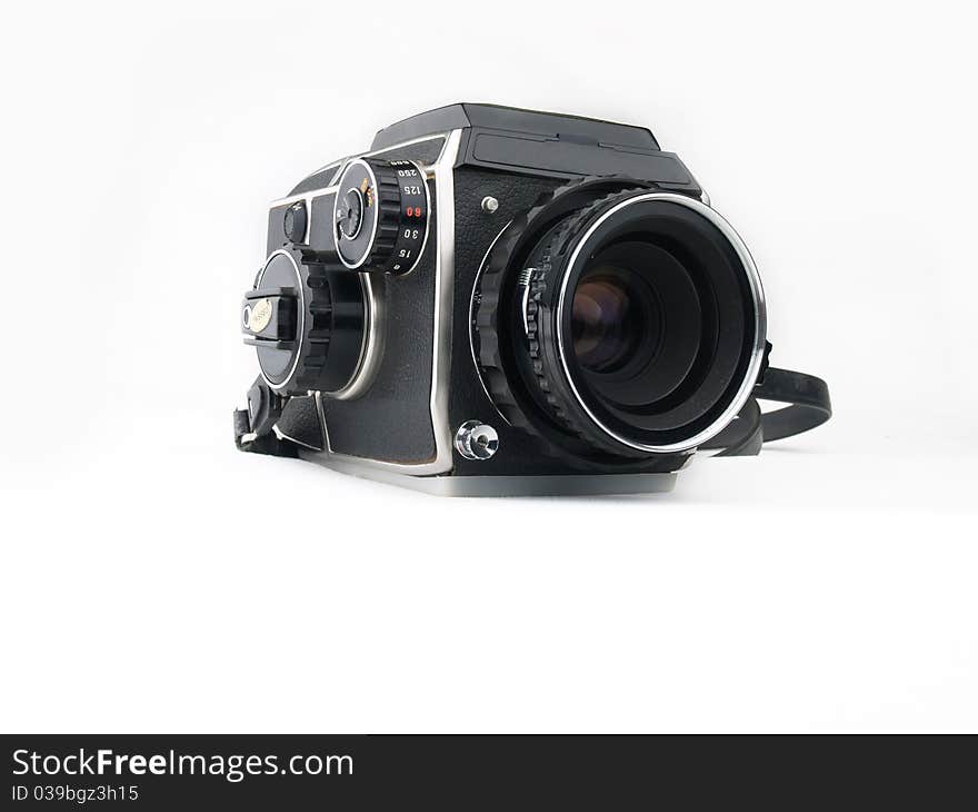 Old analogical camera with film. Old analogical camera with film