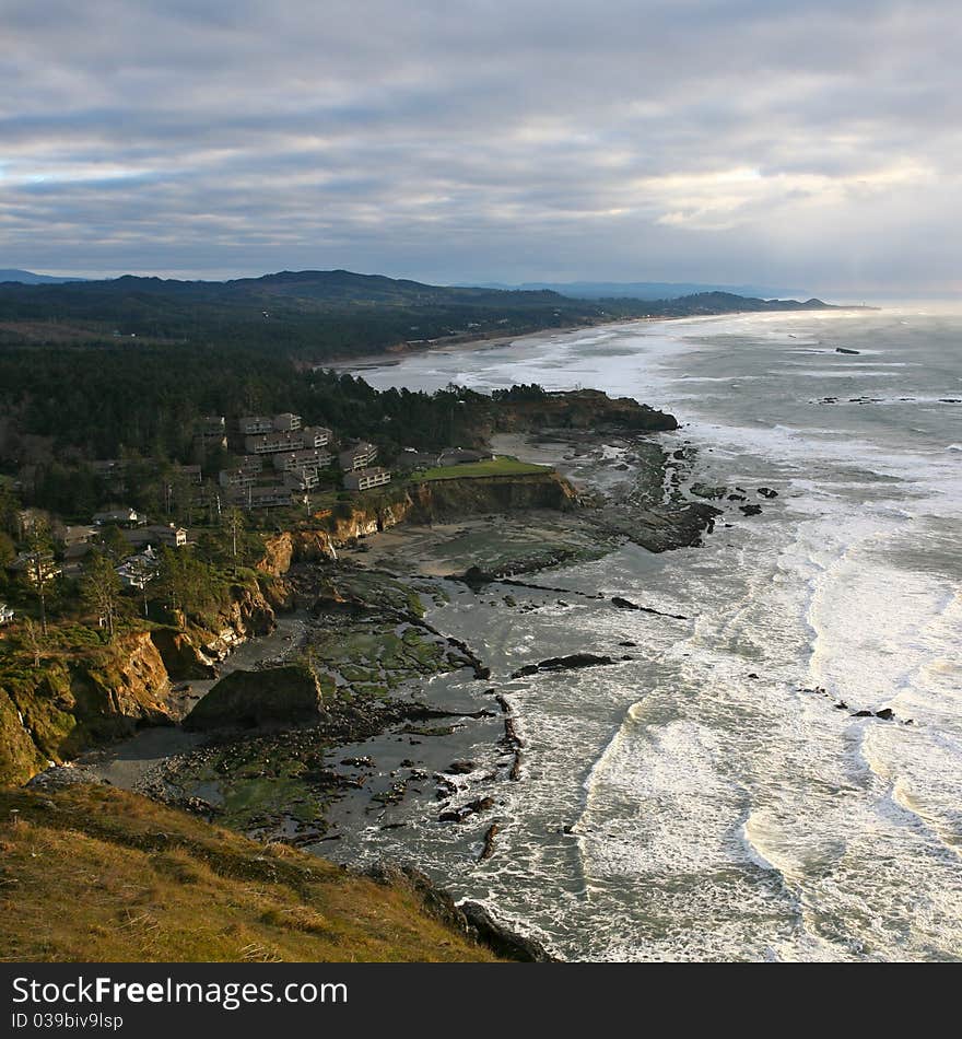 Surf of pacific west coast