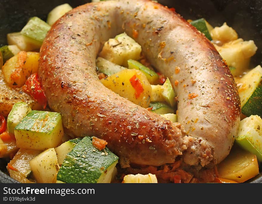 Baked Sausage with Vegetables