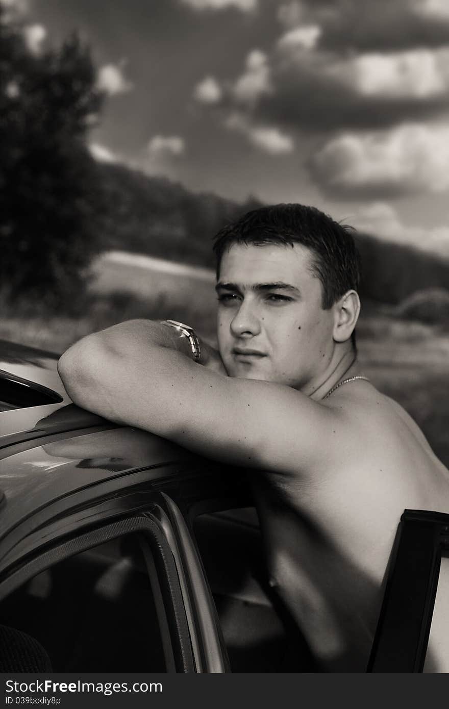 Portrait of a relaxed man outdoor