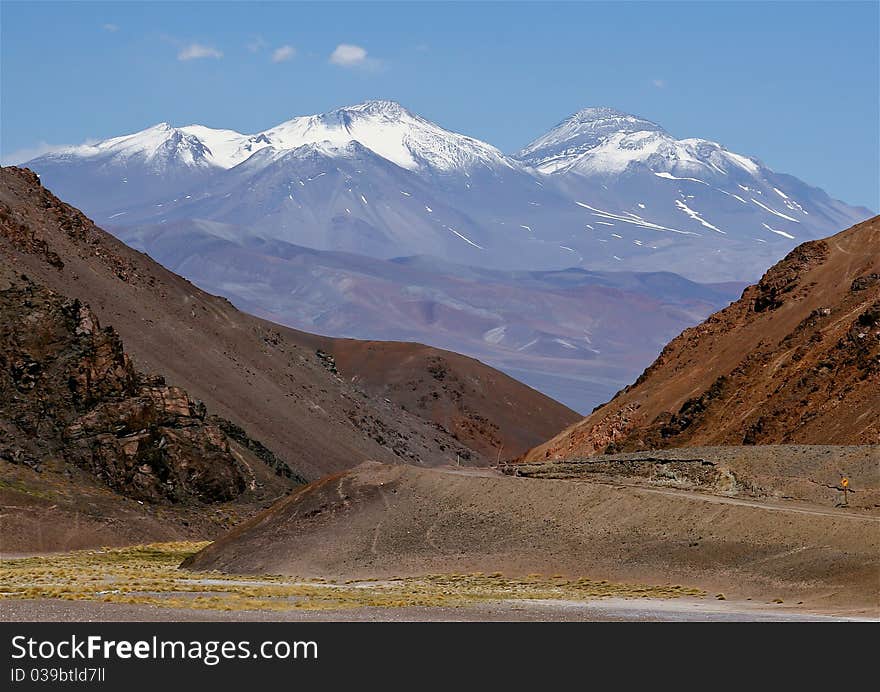 Picture taken in the driest place on Earth the Atacama desert by the entrance of the Tras Cruces National Parc. Picture taken in the driest place on Earth the Atacama desert by the entrance of the Tras Cruces National Parc