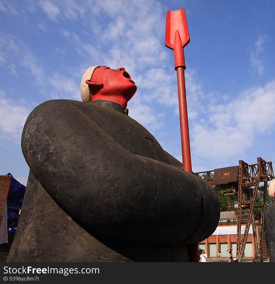 Singing man in art, 798, beijing