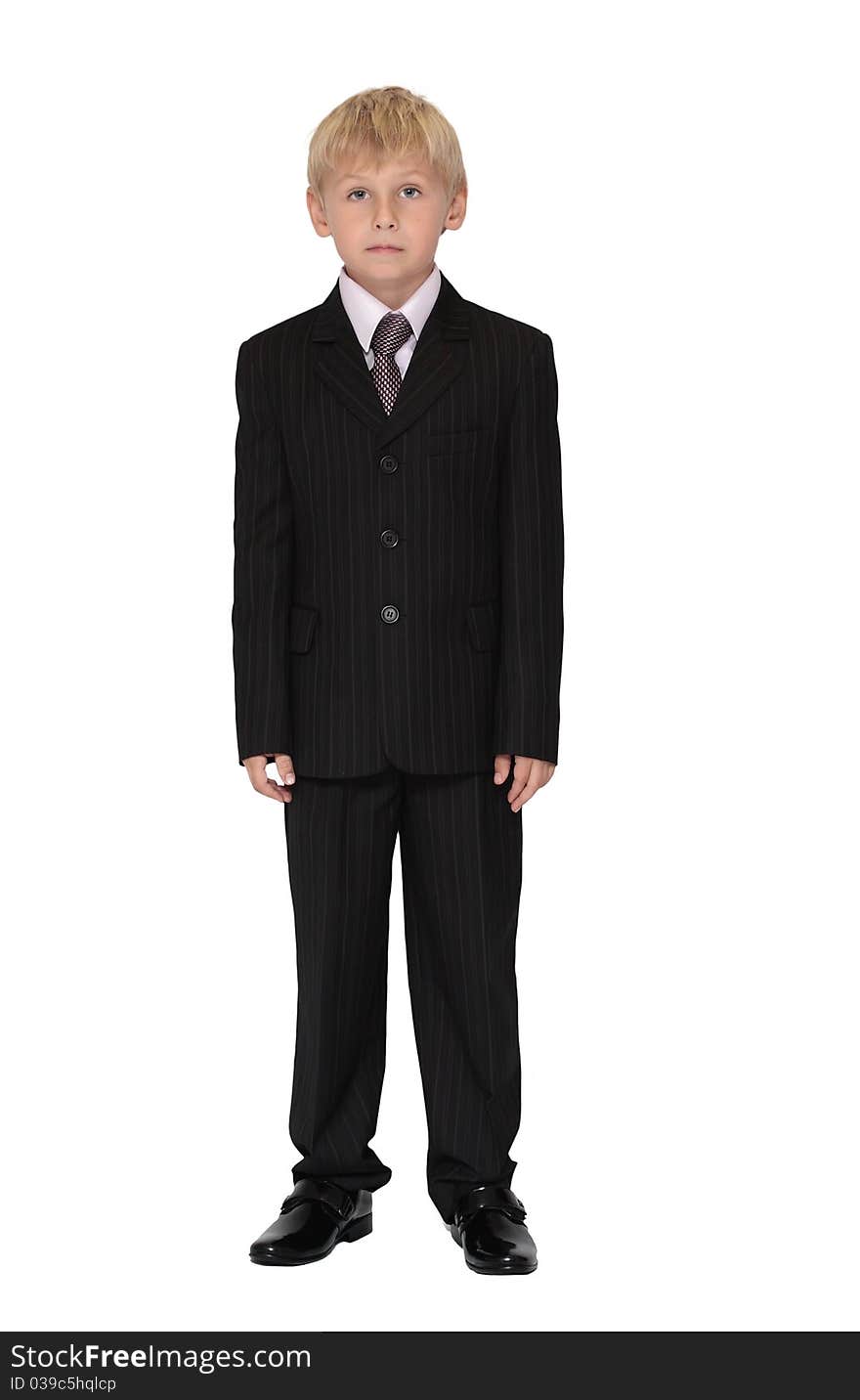 Boy in business wear on white background. Boy in business wear on white background