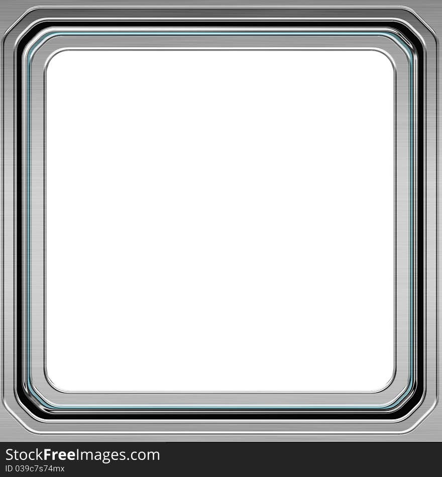 Silver frame for web or desktop