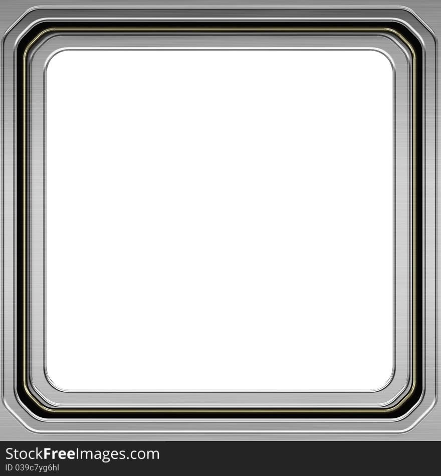 Silver frame for web or desktop