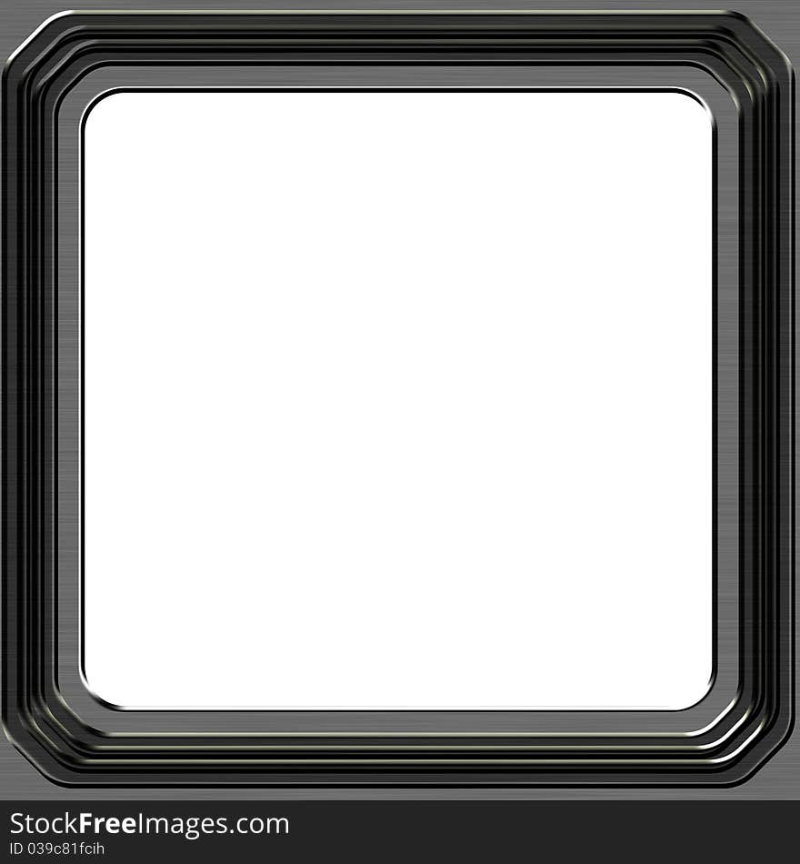 Silver frame for web or desktop