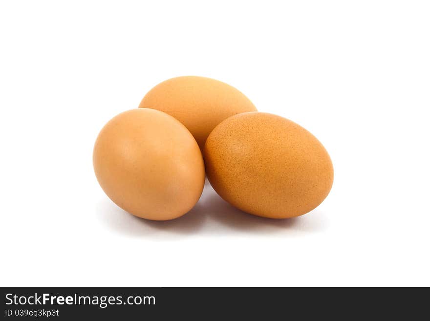 Eggs stack isolated on a white background