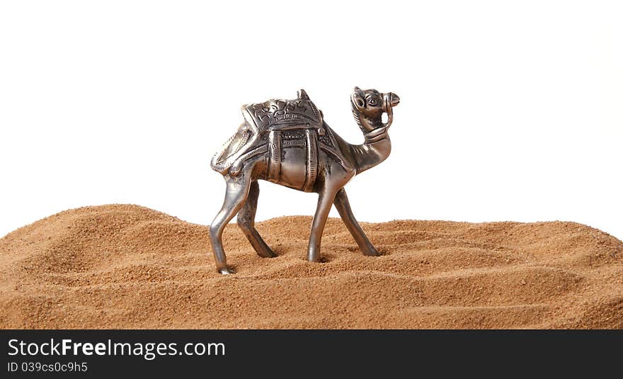 Souvenir figurine of a camel made of metal