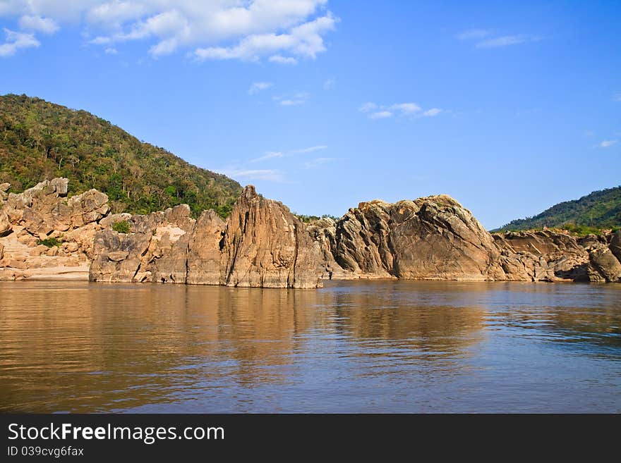 Beauty coast of mountain and the river. Beauty coast of mountain and the river