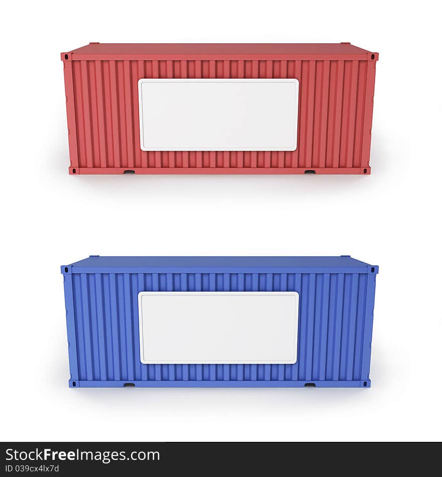 Cargo containers with the empty boards