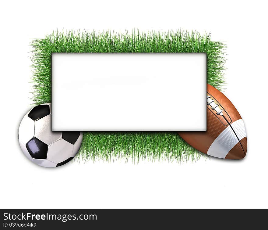 3D board with american football and