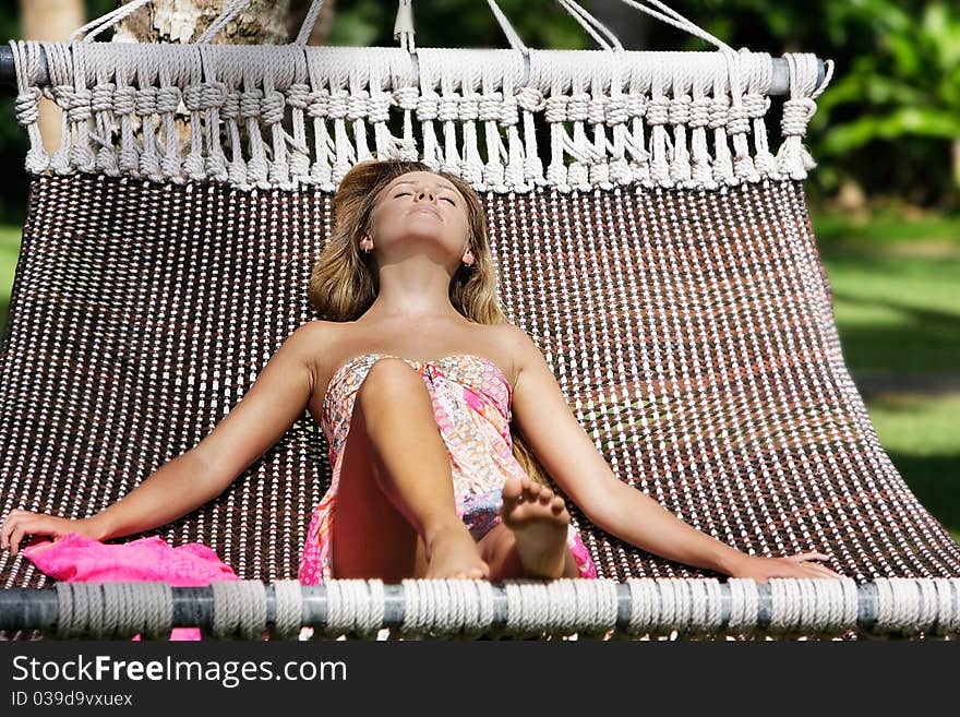 Beautiful Woman On Natural Background