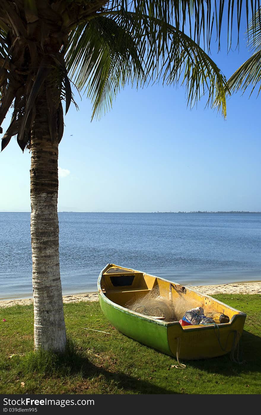 A Quiet beach in Rio de Janeiro Brazil.