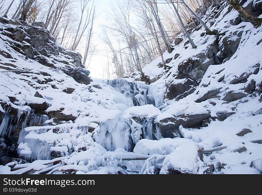 Winter waterfall