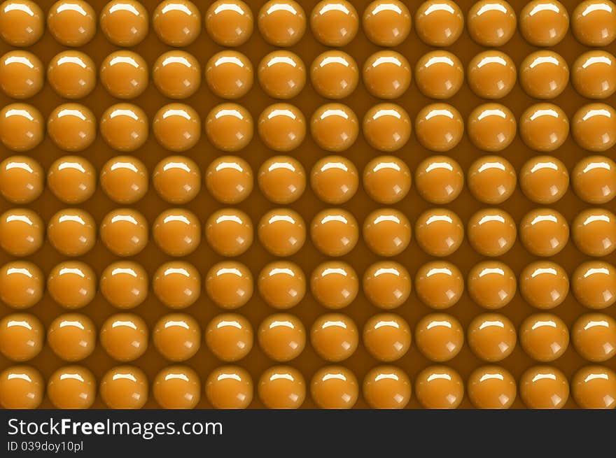 Abstract 3d Orange Spheres