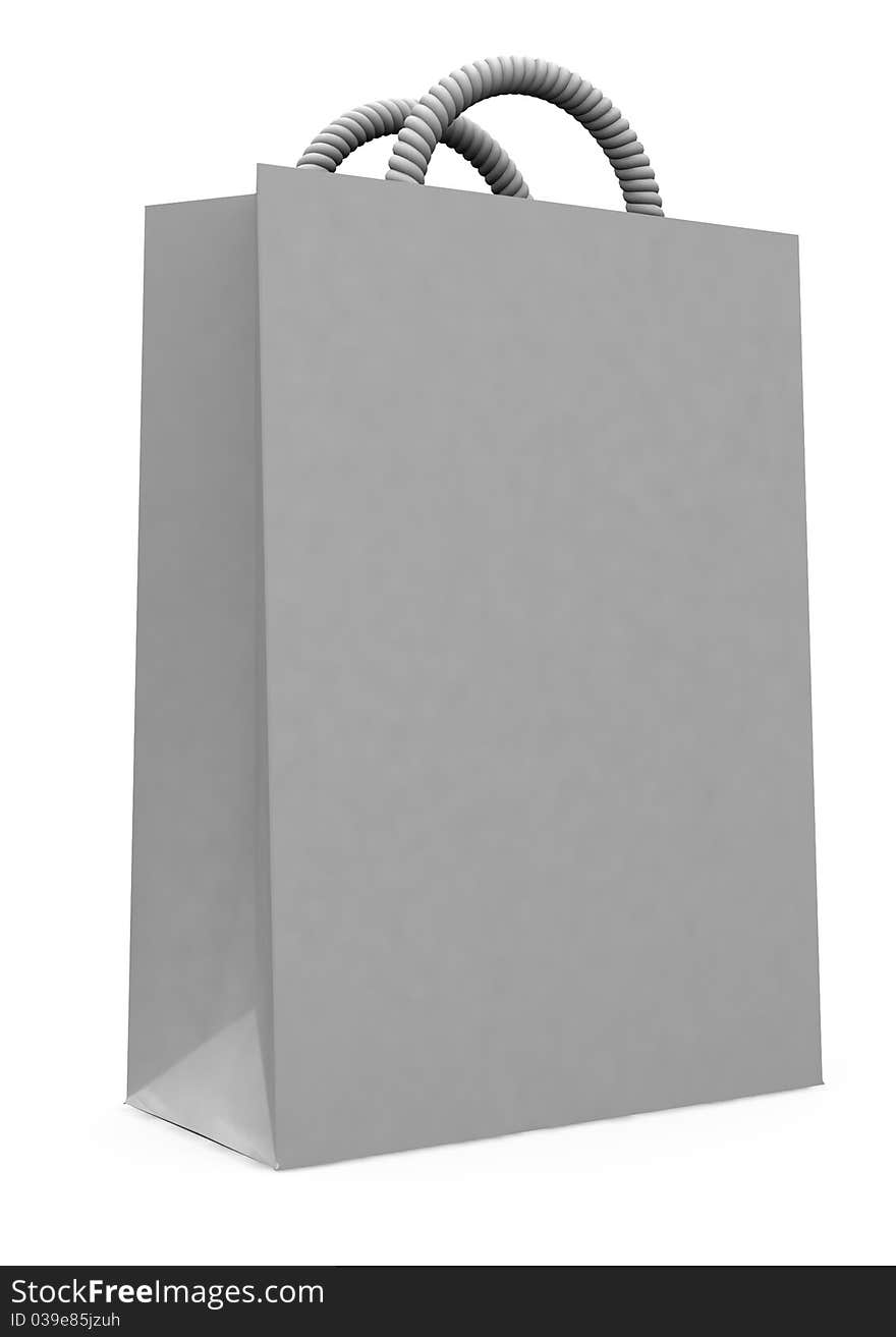 3d white gift box on white background. 3d white gift box on white background