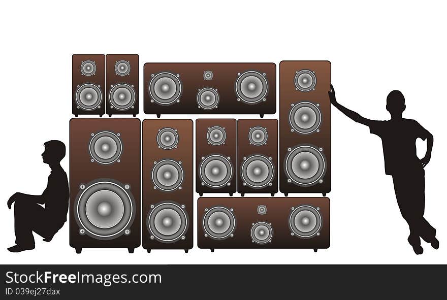 Acoustic speakers and silhouettes