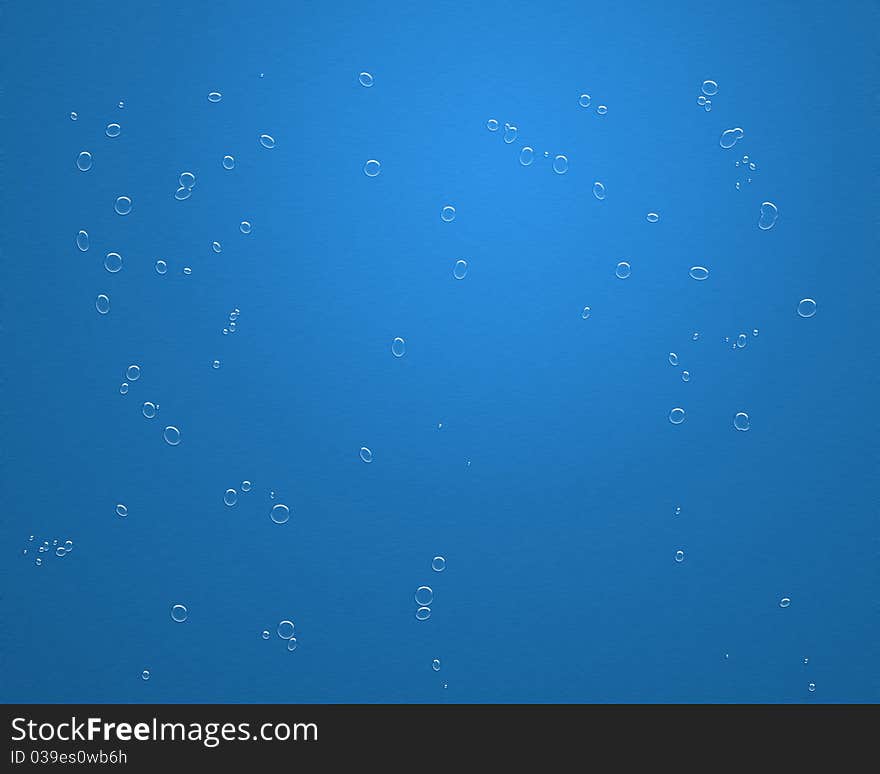 Raindrops on a blue surface. Raindrops on a blue surface.