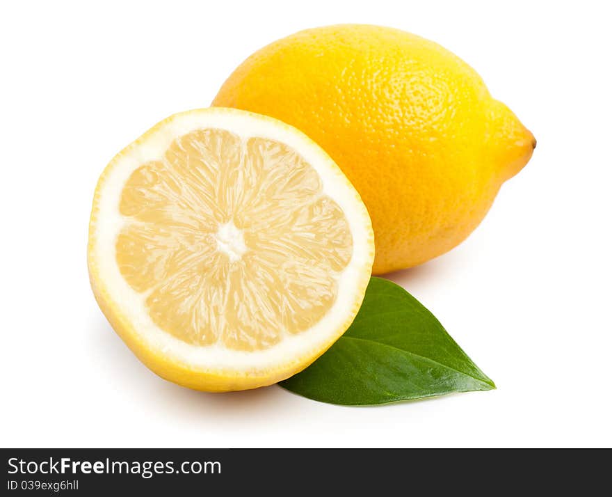 Lemons isolated over white background