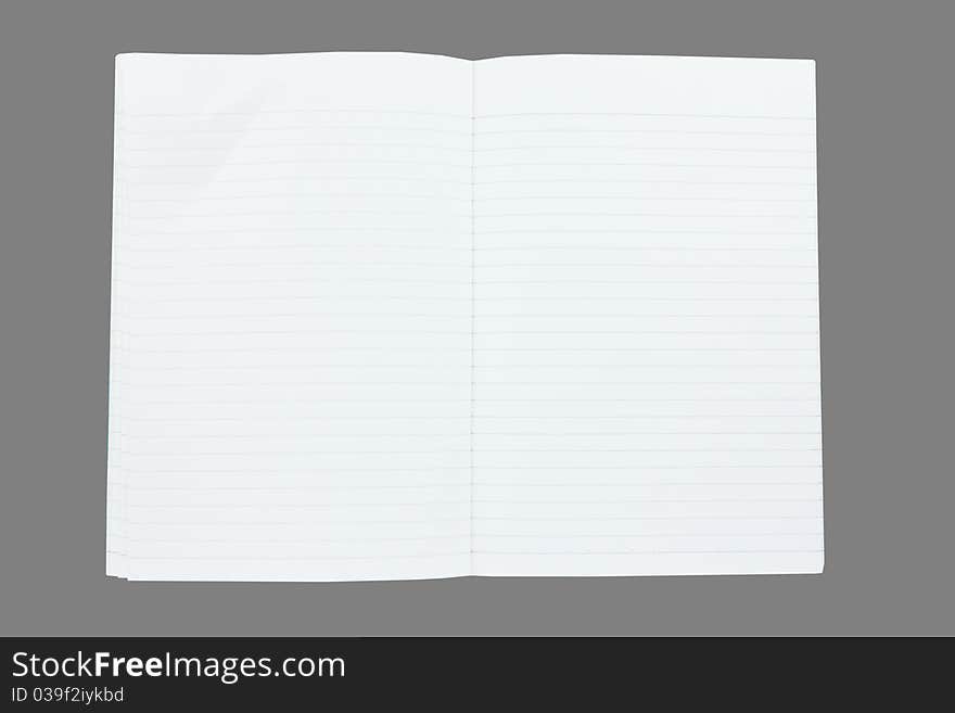 White book with line over Gray background. White book with line over Gray background