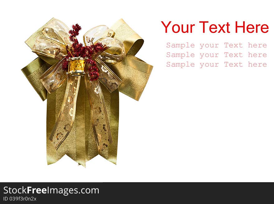 Gift Bow isolate with Space for your text. Gift Bow isolate with Space for your text