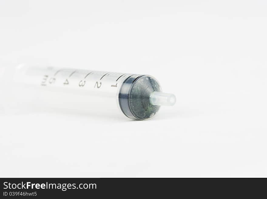 Medical Syringe on white background