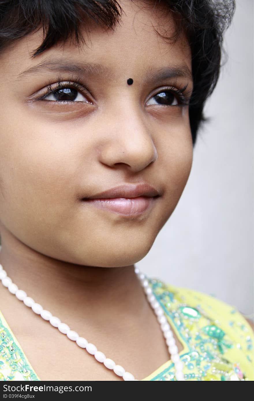 Portrait Of Indian  Little Girl