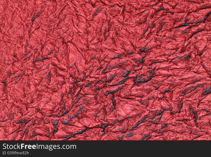 Crumple red paper background, texture. Crumple red paper background, texture