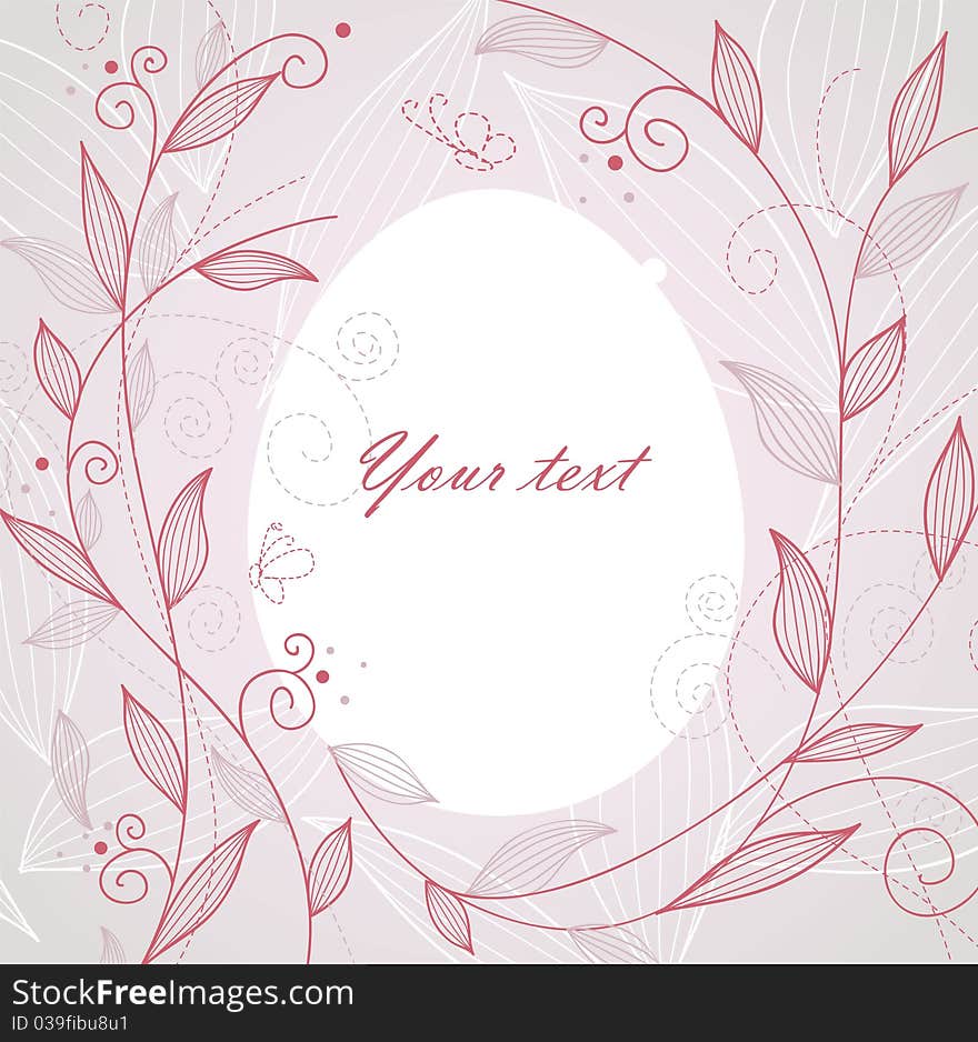 Floral easter background,  illustration