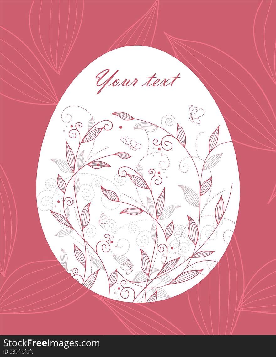 Floral easter background, illustration