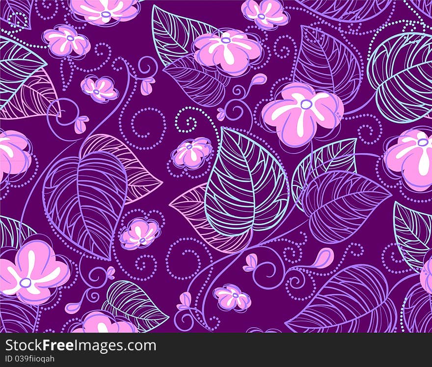 Vector illustration of Seamless floral pattern