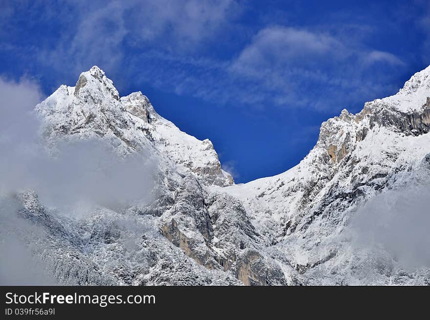 Summit in the tyrolien mountains