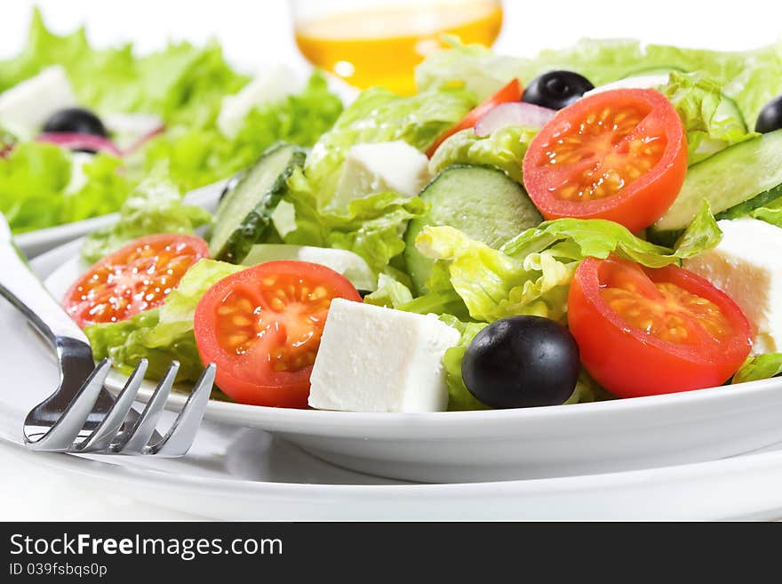 Salad with vegetables and greens