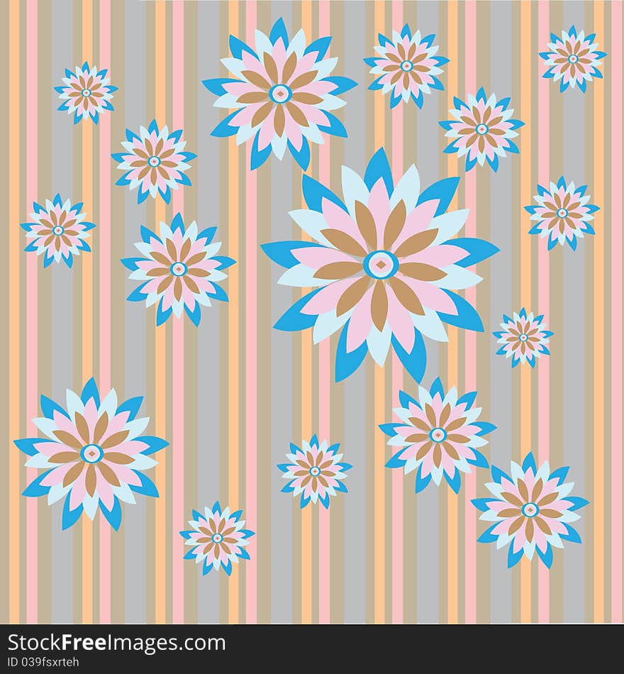 Abstract background with flowers. Illustrations. Abstract background with flowers. Illustrations