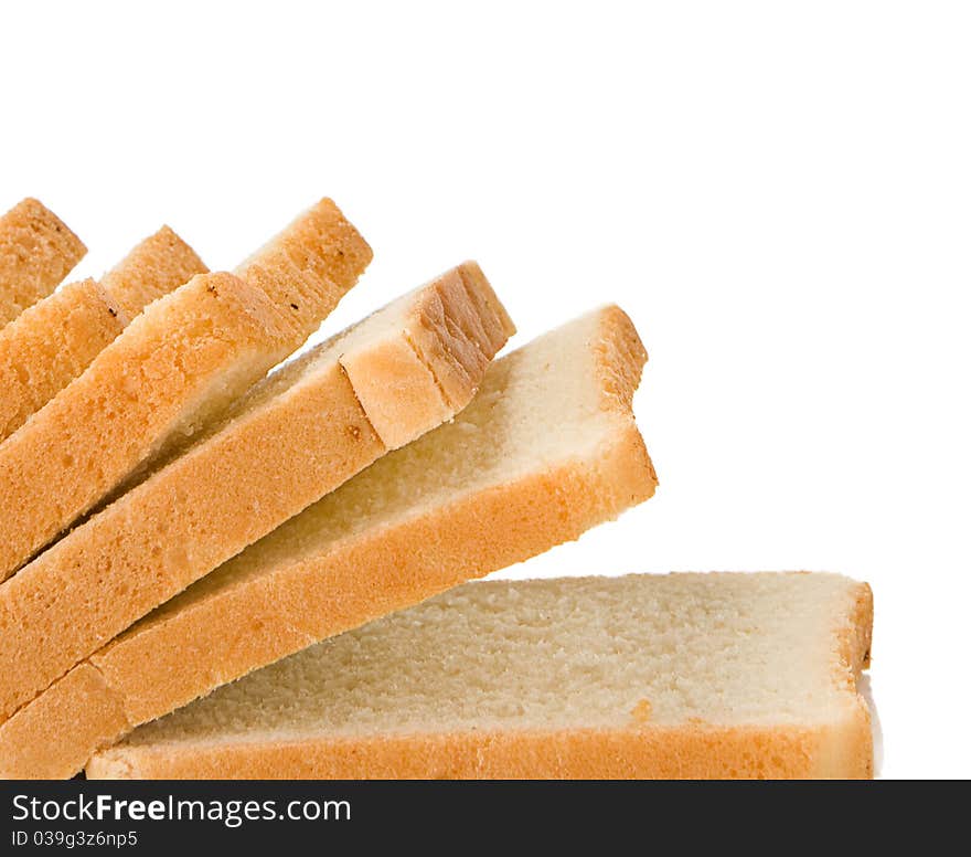 Isolated bread on white background