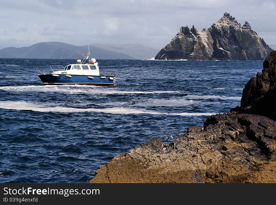 Boat in Dramatic Scenery