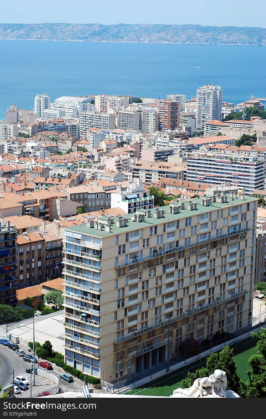 View on Marseilles buildings, Marseille, France