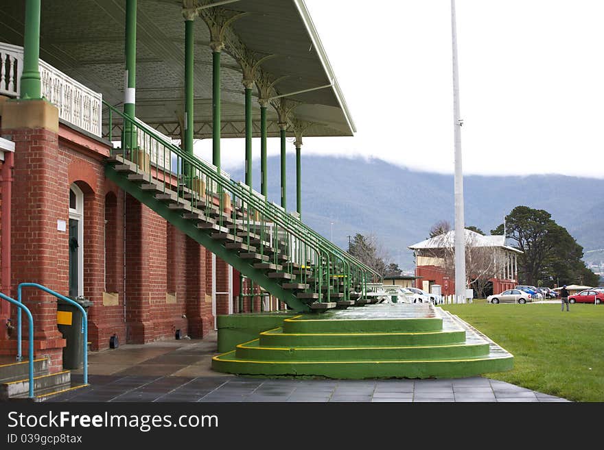 Grand stand at a horse racing venue in Tasmania, Australia.